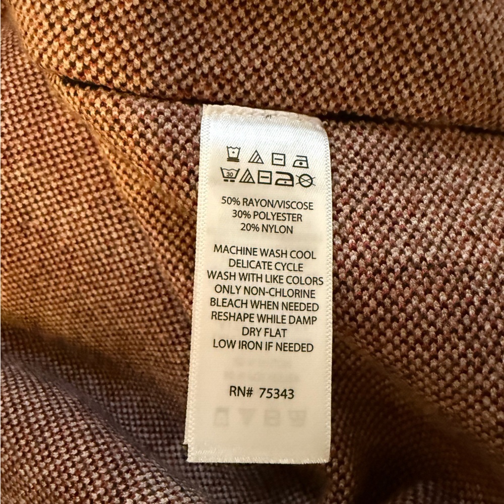 NWOT Tahari Plaid Full Zip Poncho Cape Knit Sweater, Size S/M - Picture 10 of 10